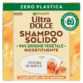 Garnier Ultra Dolce Solid Treasures of Honey Shampoo for Brittle Hair 100% Eco-Friendly Plastic Free 60g