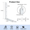 HOME MASTER HARDWARE Corner Brace White L Shelf Brackets Heavy