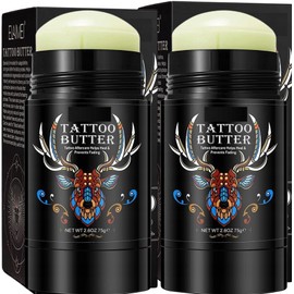 Tattoo Cream Butter Stick Daily Care & Aftercare Butter for Old New Tattoo Moisturiser Brightener, Fresh Tattoo Colours, Promotes Healing, Natural Vegan Tattoo Care Cream Balm Improvement 75 g