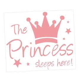 Ciieeo Princess Crown Wall Decals Removable DIY Bedroom Wall Stickers for Easy Peel and Stick Decor for Smooth Surfaces No Residue for Rooms