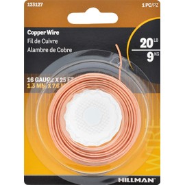 The Hillman Group 123127 16 Gauge Copper Wire, 25-Feet, 1-Pack