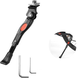 YUNYU Bicycle Kickstand, Adjustable 24-28 cm, Universal Aluminium Alloy Stand Support for Mountain and Road Bikes