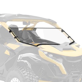 LitMiRaCle Front Half Windshield for Can-Am Maverick R 2024+, Scratch Resistant Dustproof Hard Coat Poly Half Windscreen for Can Am Maverick R MAX X RS 2024+ Accessories, Clear