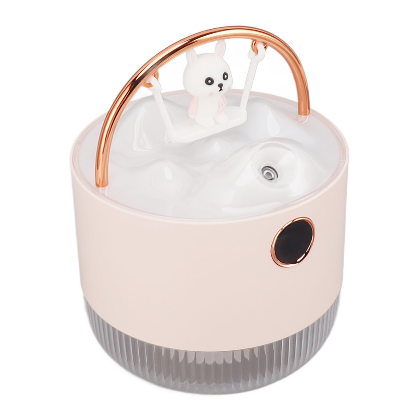Mini Humidifier 600ml 40ml/H Dual Mode Bear On Swing Night
