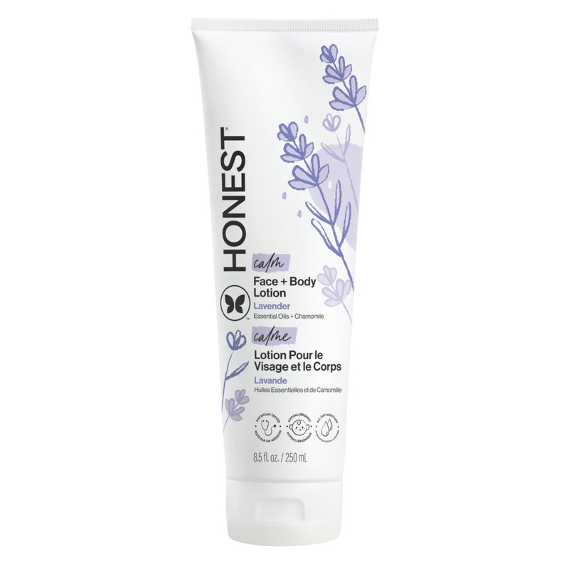 Honest Calming Lavender Hypoallergenic Face And Body Lotion With Naturally