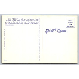 c1940s Gen. Robert E. Lee Traveler Gettysburg PA Postcard Linen