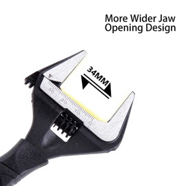 Alaxy safety solutions 6 inch Adjustable Spanner, 34mm Wide Jaw Opening Adjustable Wrench, 165mm Plumbing Tools Set for Plumbers