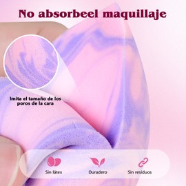 Make up Schwamm Set,8 PCS Beauty Blender, Makeup Sponge, Weicher Blending Sponge, Waschbar Latexfrei Schwamm, Kann Trocken Oder Feucht Angewandt Werden, für Flüssiges Foundation Puder