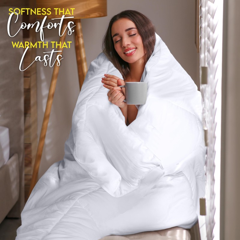 Utopia Bedding Comforter Duvet Insert, Quilted Comforter with Corner Tabs,