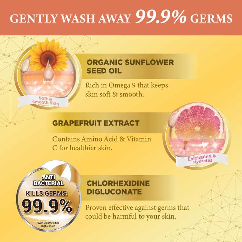 Summerie Grapefruit Anti-Bacterial Body Wash with Vitamin C Refill Pack