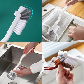 13Pcs Small Cleaning Brush Set, Hard Bristle Crevice Cleaning Brush, Long Handle Household Cleaning Tool Suitable for Cups, Bottles, Teapots, Corners, Sinks, Faucets, Toilets