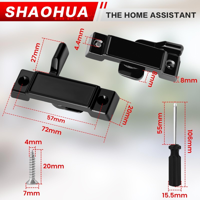 11pcs Window Sash Lock, Window Latch Replacement with Screw, Window