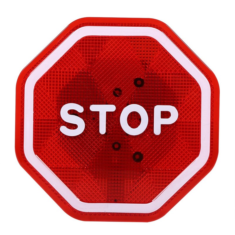 Pissente Garage Parking Stop Sign with LED Flashing Alert, Adjustable