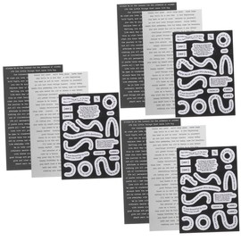 Totority 48sheets Vintage Quote Stickers for Scrapbooking Journal Decor Aesthetic Quotes for Diary and Planner and Curved Designs and Easy to Use