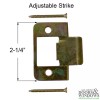 Therma-Tru Adjustable Strike Plate For Single & Double Doors Yellow