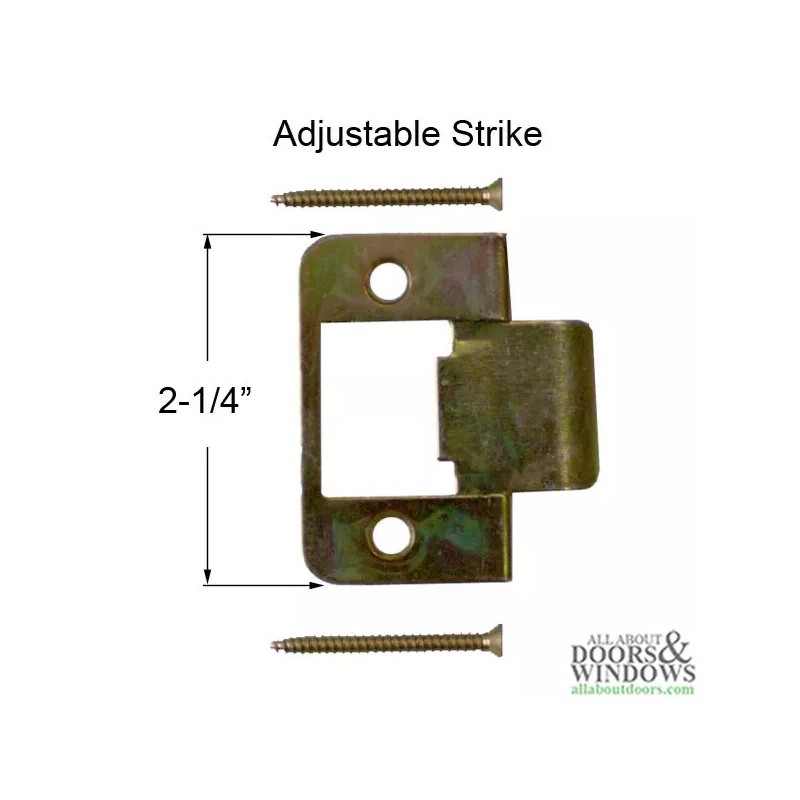 Therma-Tru Adjustable Strike Plate For Single & Double Doors Yellow