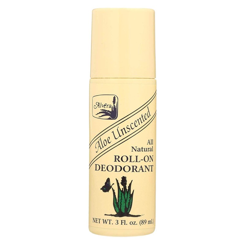 Alvera All Natural Roll-On Deodorant, Aloe Unscented, 3 oz, Pack