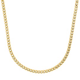 s.Oliver 2033931 Men's Necklace Stainless Steel 55 + 5 cm Gold Comes in Jewellery Gift Box, Stainless Steel, None