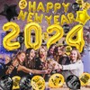 HOWAF Silvester Deko 2024 XXL Dekoration Set, 2024 Folienballons Happy