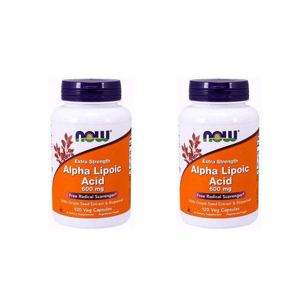 Now Foods Alpha Lipoic Acid 600 mg - 120 Count (Pack of 2)