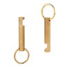 NBGDY 2PCS Solid Brass Keychain Beer Bottle Opener with Brass