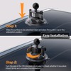 LOKTENWO Twist-Lock Suction Cup Mount with 1” Ball