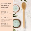 Bamboo Long Handle Back Scrubber Brush,Dry Body Scrubber for Dry