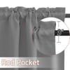 NICETOWN Silver Grey Valances for Windows, Rod Pocket Window Valances