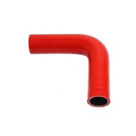 TMKOOL 4-Ply Reinforced High Temperature 1" ID 90 Degree Elbow Coupler Silicone Hose (RED, 1'')