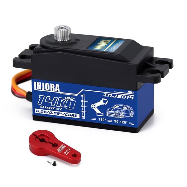 INJORA 14 kg Low Profile Servo Wing High Torque Digital