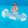 浮き輪 フロート 水上ハンモック 透明 大人用 うきわ 浮輪 浮き輪ベッド ウォーターネット サイズ145×64cm