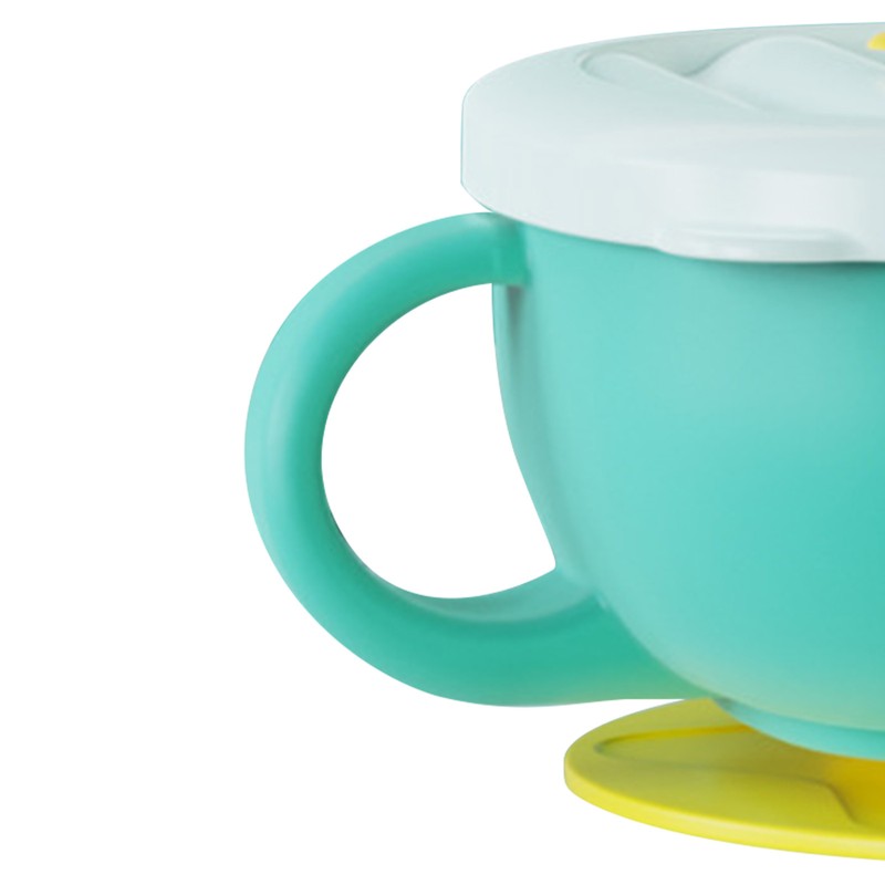 Toddler Suction Cup Bowls with Lids Prevent Falling Stainless Steel