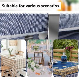 Lithyc Pack of 8 Table Clips - Tablecloth Clips Outdoor - Tablecloth Clips, Thickened Strong Stainless Steel, Tablecloth Clip Holder, Ideal for Outdoor and Indoor, Kitchen, Picnic (Pack of 8)