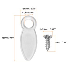 Sourcing Map 200Pcs Transparent White Picture Frame Backing Hardware Clip with 200Pcs Screws Turn Button Fasteners Set for Craft Hanging Picture Drawing