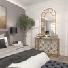 Deco 79 Metal Room Wall Mirror Arched Window Pane Entryway