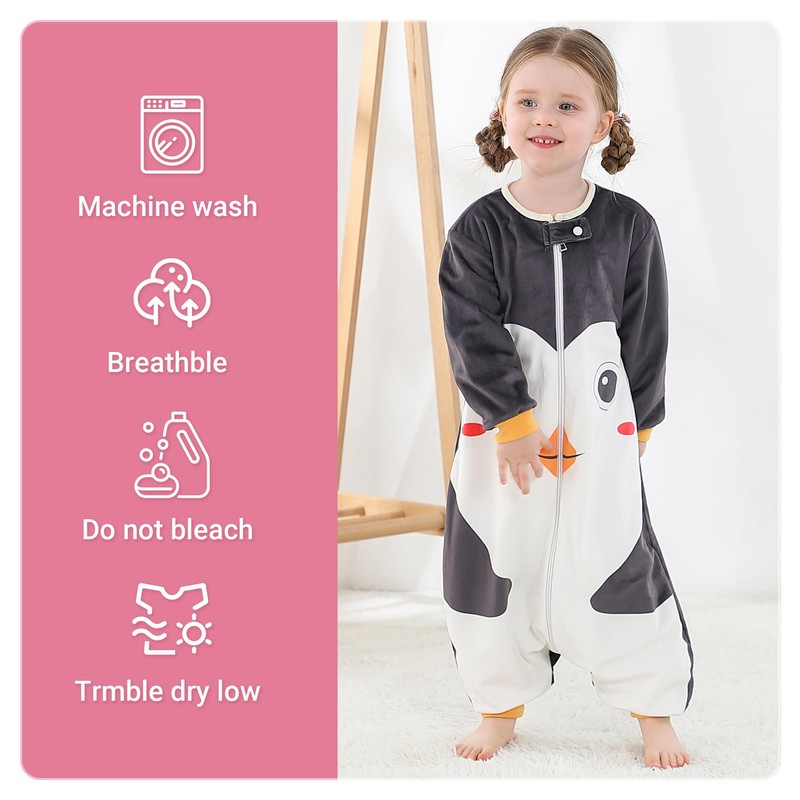 MICHLEY Baby Sleeping Bag Sack Long Sleeve with Feet Winter