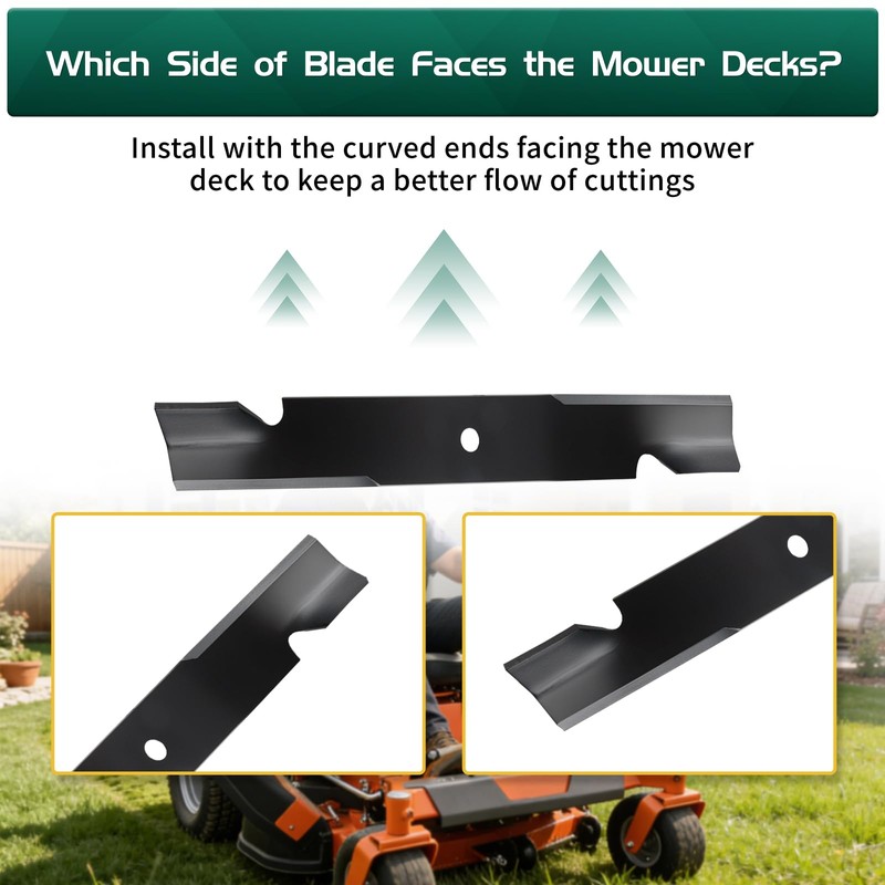Belleone 5101755 Replacement Lawn Mower Blades for 61" Deck, Fit