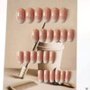 Bufenia 24 Pieces Shiny Acrylic Coffin Ballarina False Nails Gradient