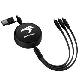 Haoshilianfa Compatible Toyota Harrier 80 Series Retractable 3-in-2 Charging Cord Type-C Micro USB 3 Devices Simultaneously Charging, Rapid Charging, Ultra Durable, Charging, Fast Data Transfer,