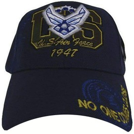 Air Force Wings 1947 Shadow Embroidered Navy Blue Baseball Style Cap Hat