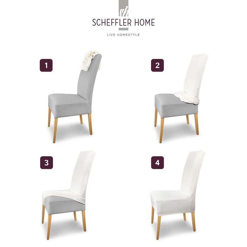 Scheffler Home Mia Stretch Chair Cover Elastic Microfibre Stretch Cover
