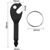 Black Compact Keychain Multifunction Tool Stainless Opener Screwdriver Mini Pry