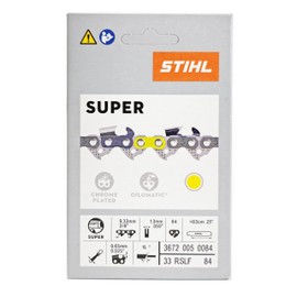 Genuine OEM 25" Chainsaw Chain 0.375" Pitch (3/8"), 0.050" Gauge, 84 Drive Link, Rapid Super Square Full Skip (33RSLF 84) Fits STIHL MS362, MS400, MS441, MS461, MS462 Chainsaws 3672-005-0084