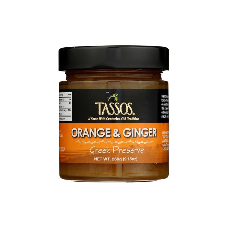 Tassos Orange and Ginger Greek Marmalade (9.15 oz)
