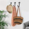 Homezone® 5Pc Love Heart Coat Hooks Wall Mounted Black Coat