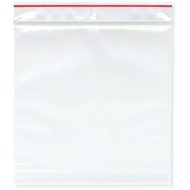 Minigrip Red Line 6" x 6" (Pack of 200), 4 Mil with Hang-Hole Heavy Duty Zipper Reclosable Plastic Bags