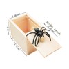 Rubber Spider Trick Box, Handmade Wooden Trick Surprise Box Spider