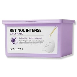 SOME BY MI Retinol Intense Daily Mask - 30 unidades, 11.8 oz - Mascarilla facial vegana de retinol coreano suave para rutina de Glass Skin - Textura de la piel, elasticidad y cuidado de signos de