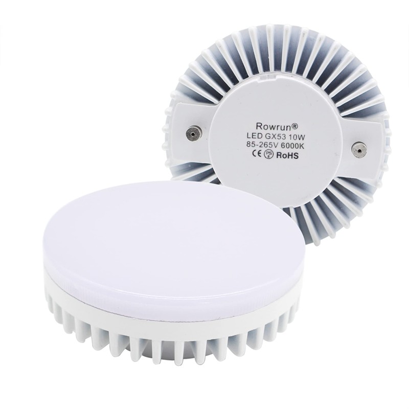 Rowrun Gx53 LED Bulb 10W 900lm Daylight Bulb for Replacement