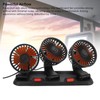 Three Head Car Fan 2 Speed Adjustable 360 Degree Rotation
